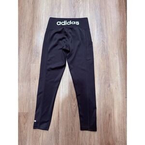 ADIDAS Climalite Leggings Womens Medium Stretchy Cropped Athletic‎ Workout Black